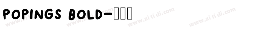 popings bold字体转换